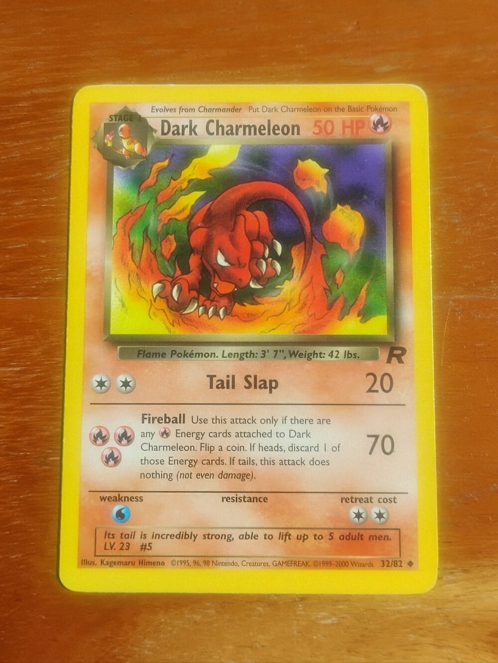 LP WOTC 2000 Dark Charmeleon 32/82 Team Rocket Set Pokemon Card